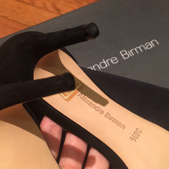 NWB Alexandre Birman Black Suede Claritas sz 36.5 - Picture 5 of 8